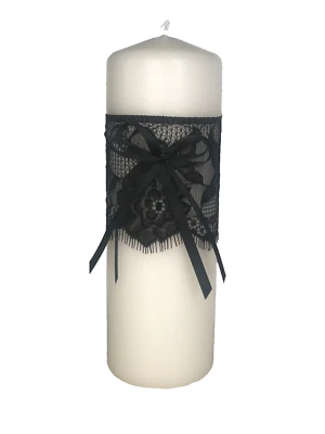 Vela Forever Love Black Lace Unity Boda Marfil Foto 1 de 4