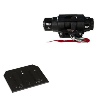 Guincho Viper 6000 lb V3 corda preta com montagem para Arctic Cat 650 2005-2008 - Imagem 1 de 3