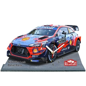 Model cars, Sebastien Loeb, Rally Monte Carlo 2020, Hyundai i20 WRC, with Clock  - Picture 1 of 1