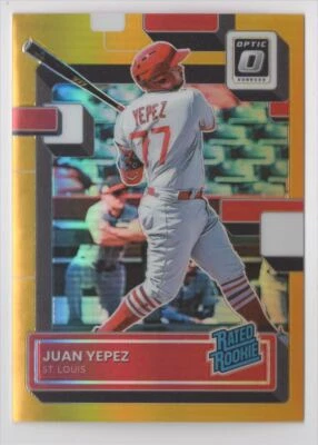 2022 DONRUSS OPTIC RATED ROOKIE GOLD /10 Juan Yepez 01/10 St. Louis Cardinals - Image 1 of 2