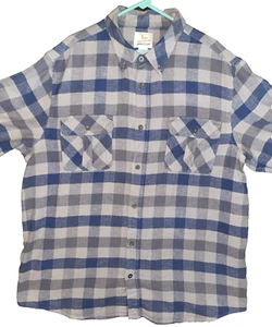 Field & Stream Men's 2XL Brown Blue Flannel Shirt Button Down Outdoorsman - Picture 1 of 11