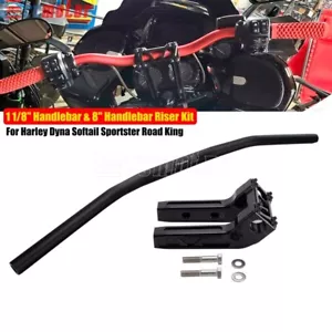 Elevador de manillar de 8" y barra de grasa de manillar de 1-1/8" para Harley Sportster XL883 XL1200N - Imagen 1 de 12