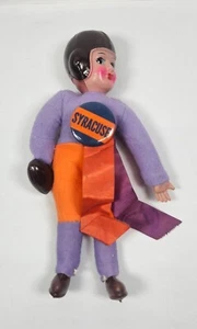 Vintage 40s-50's Syracuse University Football 8" Doll & Button Pin with Ribbon - Picture 1 of 5