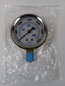 PRO -201L-254P 0-3000 PSI MANÓMETRO 2 1/2 DIAL 1/4 MACHO CONEXIÓN NPT - Imagen 1 de 8