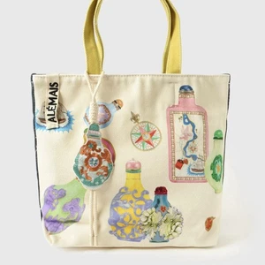 Alemais Elixir Large Tote Bag Cotton Canvas Coastal Vacation Summer Beach - Bild 1 von 10