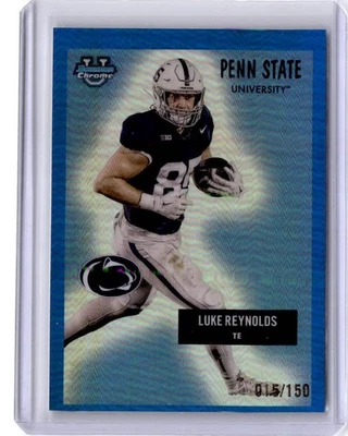 2025 Bowman University Chrome Luke Reynolds 1955 Bowman Football Blue #/150 - Image 1 of 2