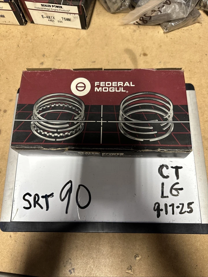 Juego de anillos de pistón eléctrico sellado E-528 diámetro estándar nuevo stock antiguo hecho en EE. UU. Foto 1 de 4