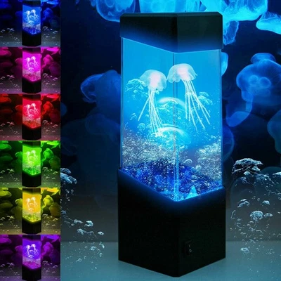 USB Jellyfish Lava Tank Aquarium Lamp Night Mood Light for Birthday Holiday Gift - Image 1 of 4