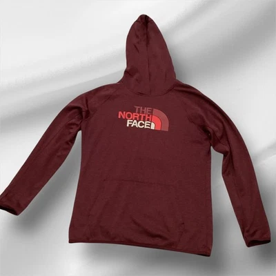 Sudadera con Capucha The North Face Borgoña Granate Manga Larga Logo Pullover Mujer L Foto 1 de 4