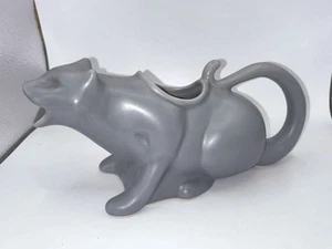 Puking Kitty Cat Gravy Season. Gray Sauce Creamer Gravy Boat 12 0z - Picture 1 of 7