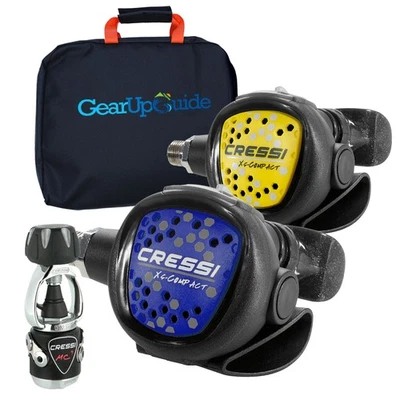 Regulador y Octo Compacto Cressi MC9 con Bolsa Reguladora Guía de Engranaje, Azul Foto 1 de 4