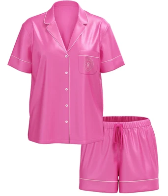 Victoria's Secret Glazed Satin Ombré Short Sleeve Pajama Set - Image 1 of 3