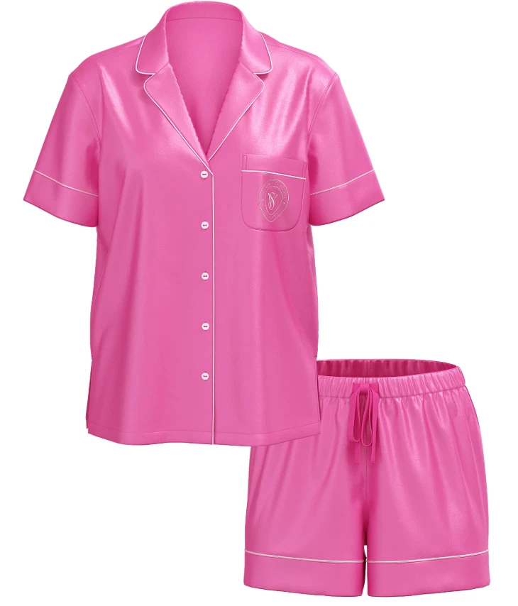 Victoria's Secret Glazed Satin Ombré Short Sleeve Pajama Set - Image 1 of 3