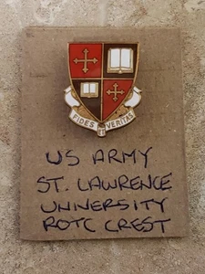 ST. LAWRENCE UNIVERSITY ROTC Canton New York NY DUI CREST - Bild 1 von 3