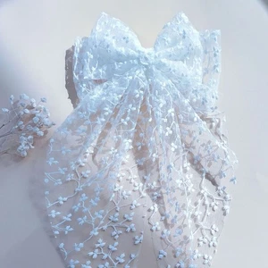 Lace Bownot Hairpin Sweet Headwear New Large Bow Hair Clip Gift - Picture 1 of 5