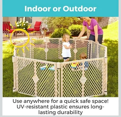 North States 8669 Superyard Classic Play Pen - Sand - Image 1 of 4