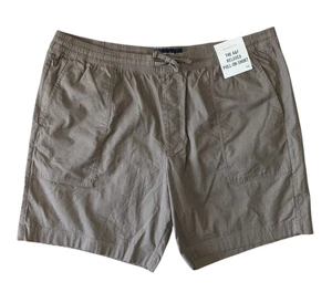 Abercrombie & Fitch Brown Relaxed Linen Blend Pull On Shorts New Size XXL Mens - Picture 1 of 5