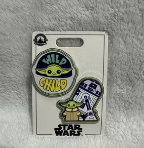 Nuevo 2022 Disney Parks Star Wars Mandalorian Grogu R2-D2 Wild Child Pin Juego de 2 OE - Imagen 1 de 2