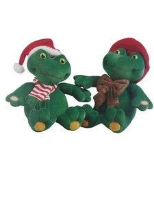 Dillard's Trimmings Singing Frog Duet Musical Animated Christmas Plush NEW W BOX - Picture 1 of 11