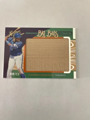 Vladimir Guerrero Jr 2019 tacos grandes de couro e madeira, cartão #BB- MUITO BOM ESTADO, SN#98/199 - Imagem 1 de 2