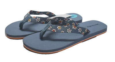 Vera Bradley Prairie Paisley Daisy Webbing Strap Flip Flops Sandals Size 6 New! - Image 1 of 4