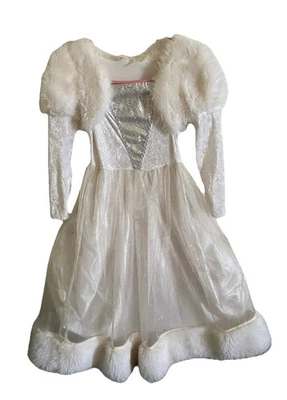 Зимнее платье принцессы зимний мех молодежный средний костюм для Хэллоуина замороженное платье вверх - Изображение 1 из 4