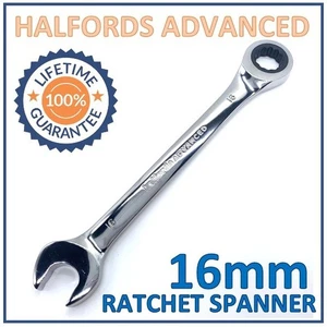 Halfords Advanced 16mm 72 Tooth Surface Drive Plus Ratchet Spanner *New* FreeP&P - Picture 1 of 5