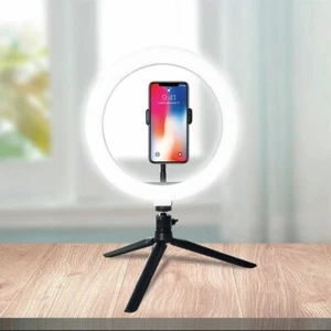 10 Zoll LED Ring Licht Lampe mit Stativ Ständer Handy Halter für YouTube Video Foto - Bild 1 von 9