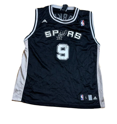 San Antonio Spurs #9 Tony Parker Adidas Black Jersey Size Youth L (14-16) Cover