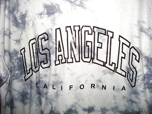 Los Angeles Mens White gray Short Sleeve T-Shirt Men's Size L - Picture 1 of 3