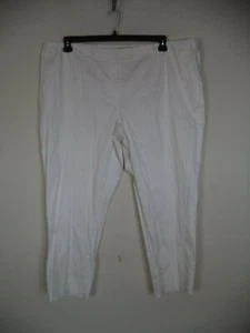 Women's White Covington Stretch Ankle Pants. 97% Cotton/ 3% Spandex. 22W. Plus - Picture 1 of 8