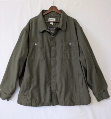 Duluth Trading Fire Hose Flannel-Lined Standard Fit Limber Jacket Green Size 4XL - Image 1 of 4