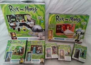 Rick and Morty adult swim construction set lot of 7 complete NEW - Picture 1 of 18