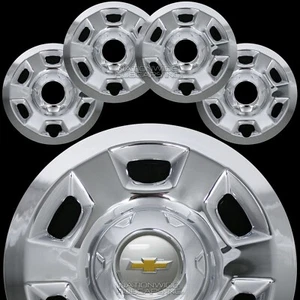 4 Chrome 2015-2020 Chevy Colorado 16" Wheel Skins Hub Caps Full Covers Steel Rim - Picture 1 of 10