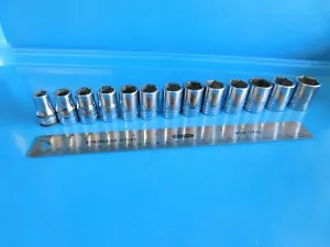 USED,SNAP ON "12MM THRU 24MM" 1/2 IN.DR. SHORT 6 PT. SOCKETS,SET OF 13,#313TWMYA - Foto 1 di 10
