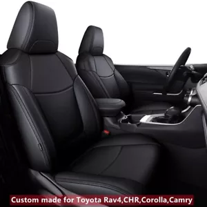FOR 2021-2024TOYOTA RAV4 PRIME MOTOPTES CUSTOM CAR SEAT COVER WATERPROOF LEATHER - Picture 1 of 36