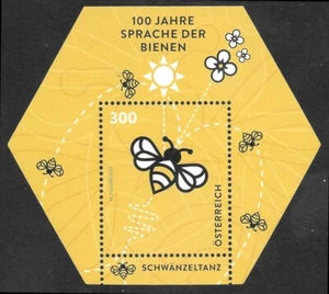 austria 2023 autriche insect 100 Years Bee Language Karl von Frisch ms1v mnh - Picture 1 of 1