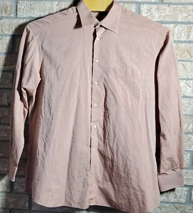 Ermenegildo Zegna Button Up Shirt Shirt Mens Size 43 - 17 Light Peach Color - Picture 1 of 6