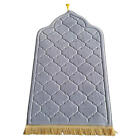 Islamic Muslim Prayer Mat Ramadan Non-Slip Flannel Worship Paded Carpet Soft Rug