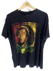 Camiseta gráfica Bob Marley Get Up, Stand Up negra descolorida para hombre XL - Imagen 1 de 4