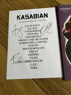 Kasabian The Alchemist's Euphoria CLEAR VINYL LP NEW SEALED Hand Signed Setlist - Image 1 of 3