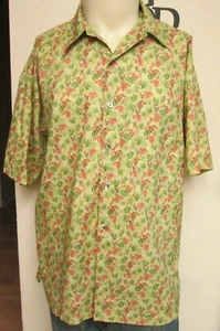 Tori Richard Hawaiian Tropical birds Shirt L Cotton Lawn Retro Made in USA - Picture 1 of 6