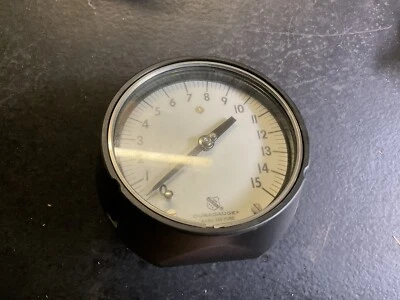 Ashcroft 4 1/2" Duragauge 45-1279SS-04B-30IMV&15 PSI 1/4" NPT Back Connect - Image 1 of 3