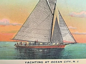Postcard Yachting at Ocean City, NJ Y1 - Picture 1 of 3