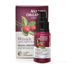 Avalon Organics Wrinkle Therapy Facial Serum, CoQ10 & Rosehip -0.55 Oz FAST SHIP