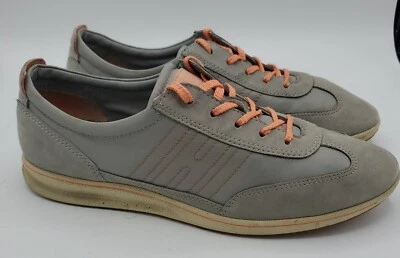 ECCO Jogga Sneaker Womens sz 40 9.5 Blue Nubuck Casual Flat Loafer Shoe gray  - Image 1 of 4