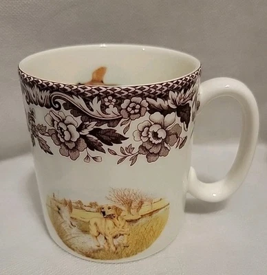 YELLOW LABRADOR Spode Woodland Hunting Dogs Mug Cup 8 oz Dog - Image 1 of 4