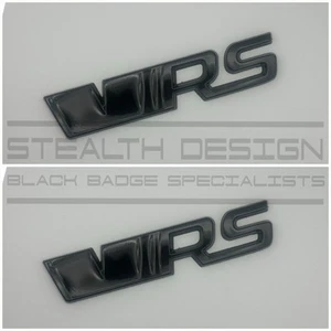 Fits Skoda VRS Full Black Front & Rear Badge Grill Tailgate Pair OEM+ - Picture 1 of 1