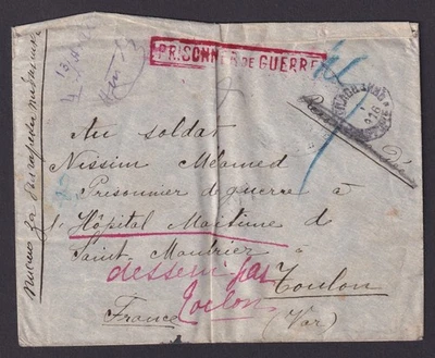 BULGARIA 1916, Cubierta del hospital a Francia, prisionero de guerra Primera Guerra Mundial Foto 1 de 3