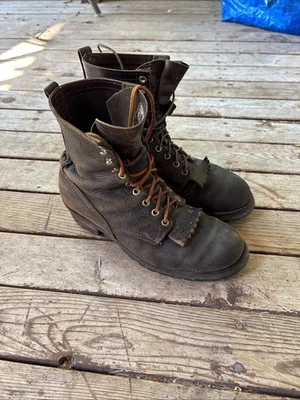 Botas de motociclista vintage Red Wing Logger Lineman talla 9 C vibram Foto 1 de 4